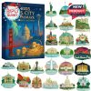 U.S. City Landmark Advent Calendar 2025 featuring mini ornaments of iconic American landmarks.