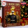 U.S. Marine Corps Advent Calendar 2025 set in a festive Christmas setting.