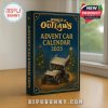 A close-up view of the World of Outlaws Advent Car Calendar 2025 box with a festive racing design and detailed vintage-style artwork!