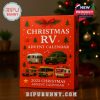Red RV advent calendar box in a warmly lit room with a Christmas tree, creating a cozy festive scene perfect for gift giving!