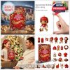 Full product set of Kansas City Chiefs Advent Calendar with all 24 themed collectible ornaments and accessories shown!