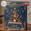 A detailed product image showing the front and side of the 2025 Music Advent Calendar. Musical notes float in the air, enhancing the festive, joyful appeal of the calendar!