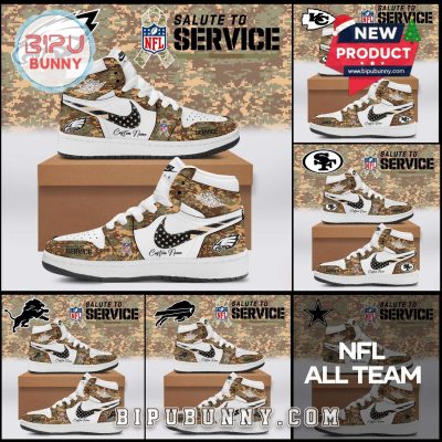 All Team NFL Salute To Service Limited Edition Air Jordan 1 Sneakers
