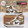 Cowboys-themed sneakers with camouflage design, displaying the team logo, 