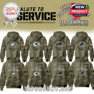 All Team NFL Thank You For Your Service US Veterans Hoodie