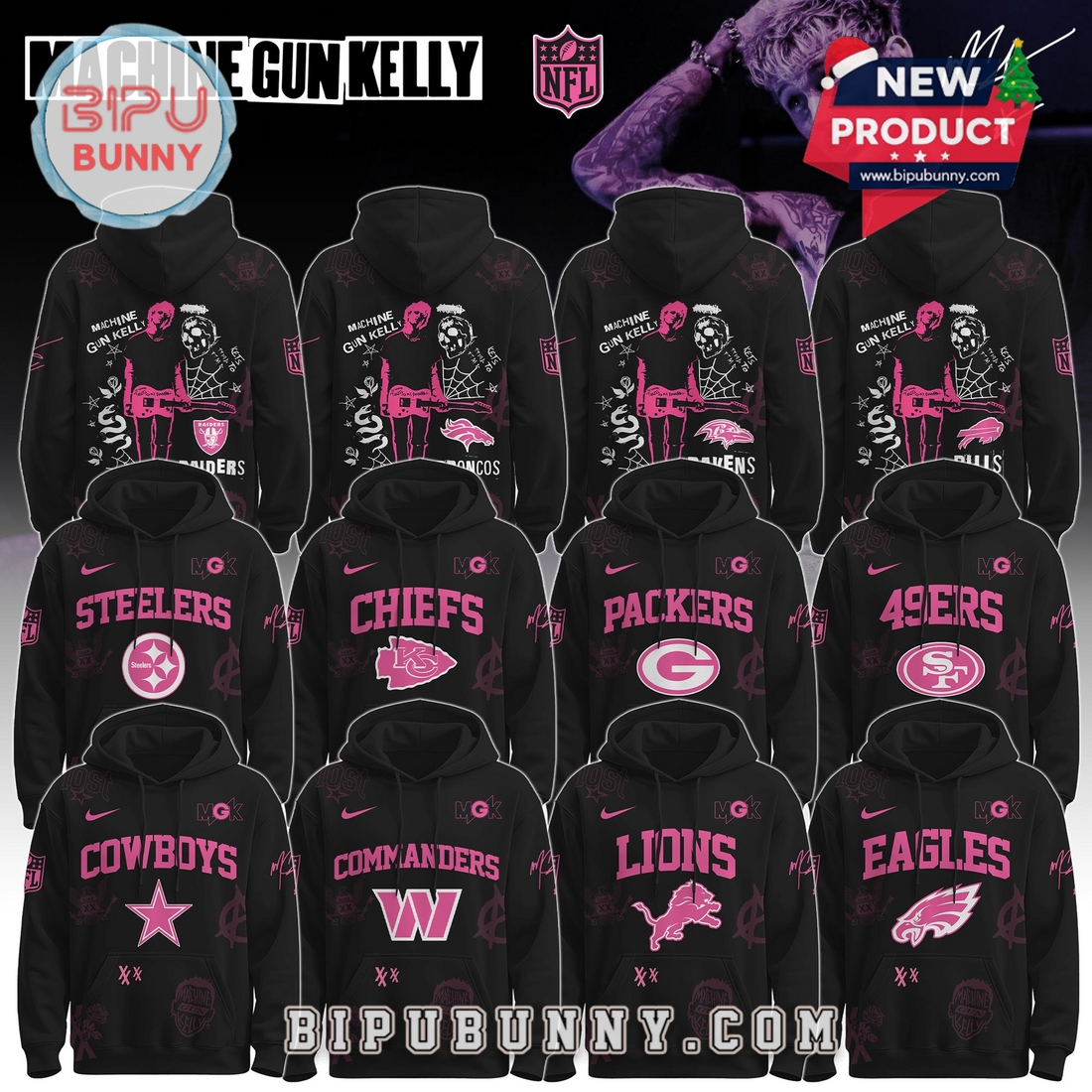All Team NFL x MGK The Lost Americana Tour 2025 Hoodie All Team NFL x MGK The Lost Americana Tour 2025 Hoodie