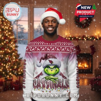 Arizona Cardinals Grinch Ugly Christmas Sweater 2025