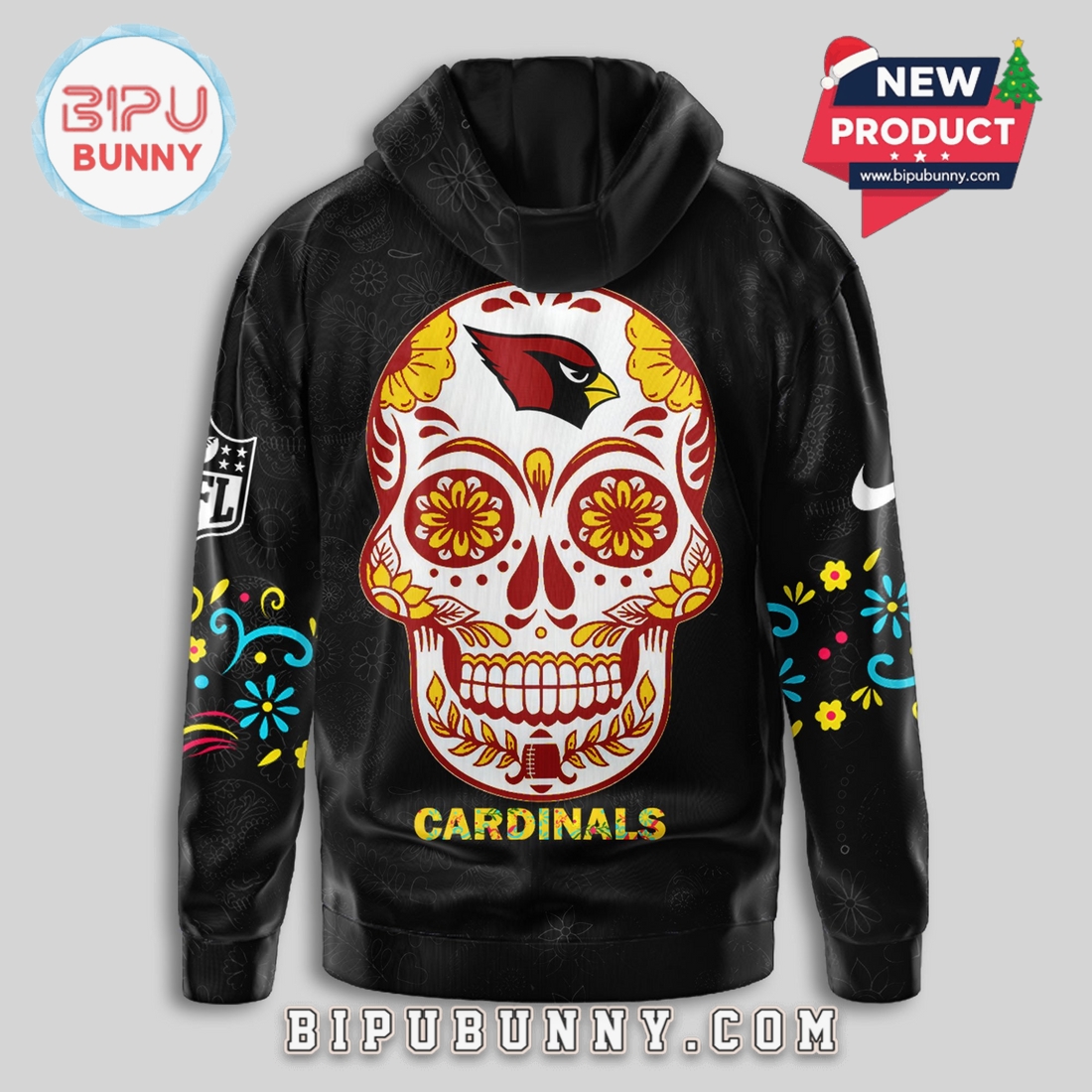 Arizona Cardinals NFL Dia de los Muertos Limited Editions Hoodie Arizona Cardinals NFL Dia de los Muertos Limited Editions Hoodie