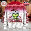 Back view of the Atlanta Falcons Grinch Christmas sweater featuring full festive print.