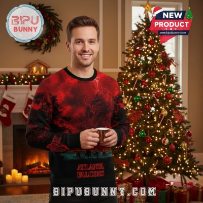 Atlanta Falcons x Stranger Things Ugly Sweater 2025