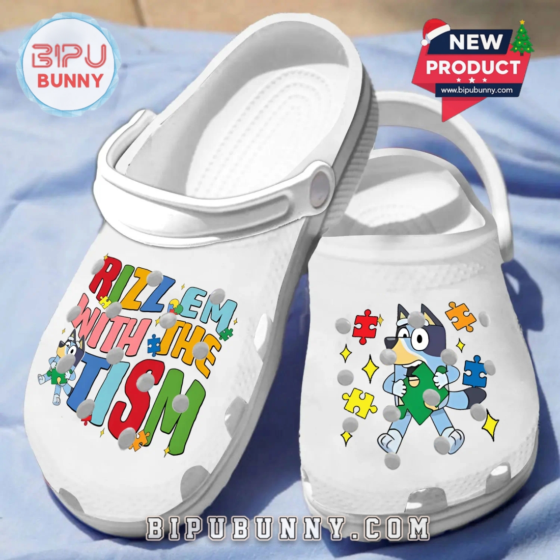 Autism Awareness Bluey Rizz Em With The Tism Crocs Autism Awareness Bluey Rizz Em With The Tism Crocs