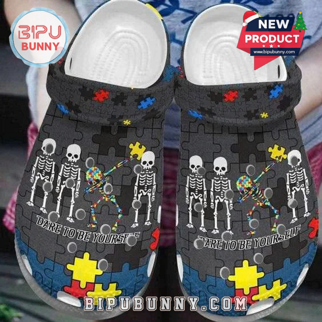 Autism Awareness Day Skeleton Dare To Be Yourself Autism Crocs Clogs Autism Awareness Day Skeleton Dare To Be Yourself Autism Crocs Clogs
