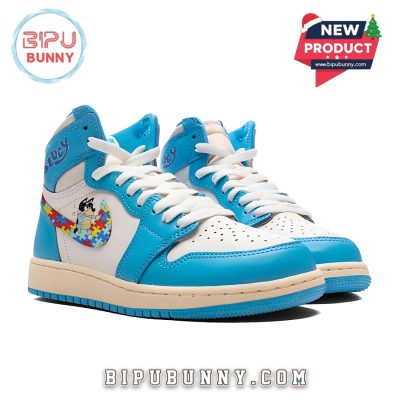 Autism Bluey High Air Jordan 1 Shoes Limited Edition