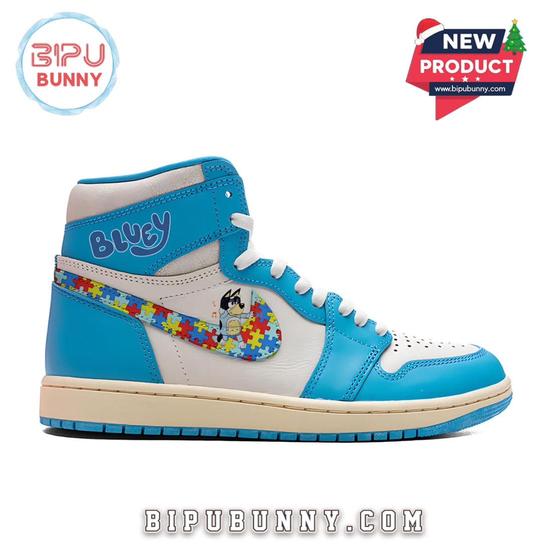 Autism Bluey High Air Jordan 1 Shoes Limited Edition Autism Bluey High Air Jordan 1 Shoes Limited Edition