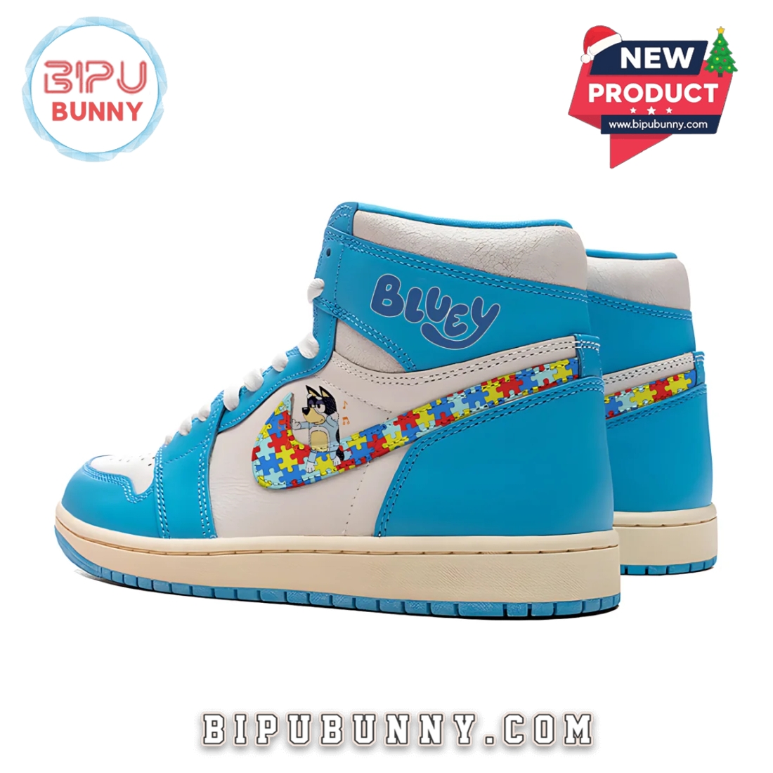 Autism Bluey High Air Jordan 1 Shoes Limited Edition Autism Bluey High Air Jordan 1 Shoes Limited Edition