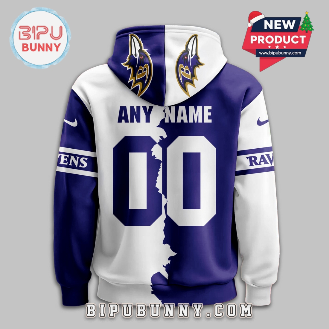 Baltimore Ravens 2025 Victory Split Hoodie Baltimore Ravens 2025 Victory Split Hoodie