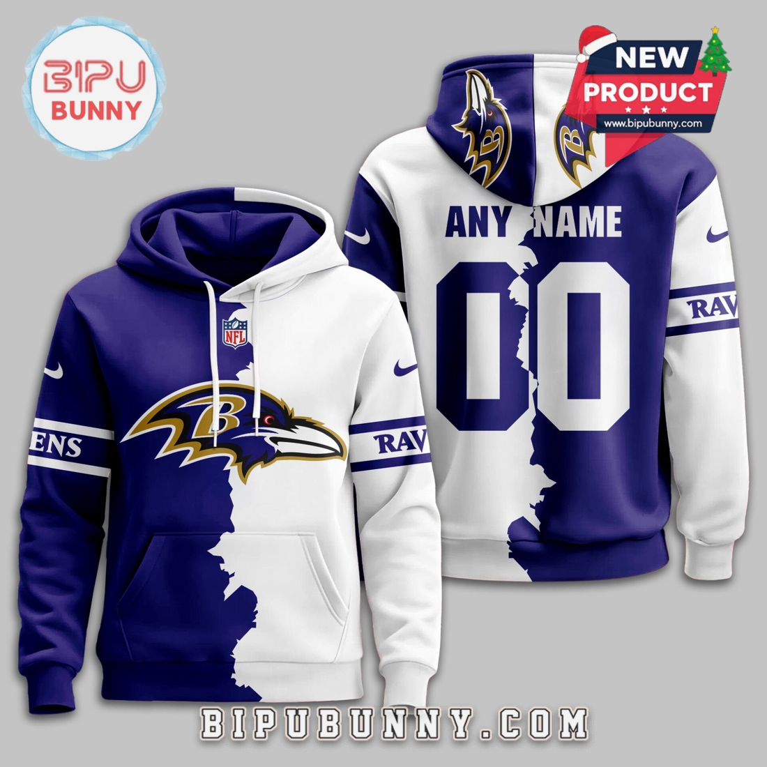 Baltimore Ravens 2025 Victory Split Hoodie Baltimore Ravens 2025 Victory Split Hoodie