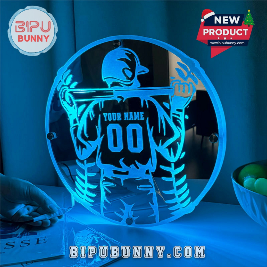 Baseball Mirror Lamp Cool Gift For Father’s Day Baseball Mirror Lamp Cool Gift For Father’s Day