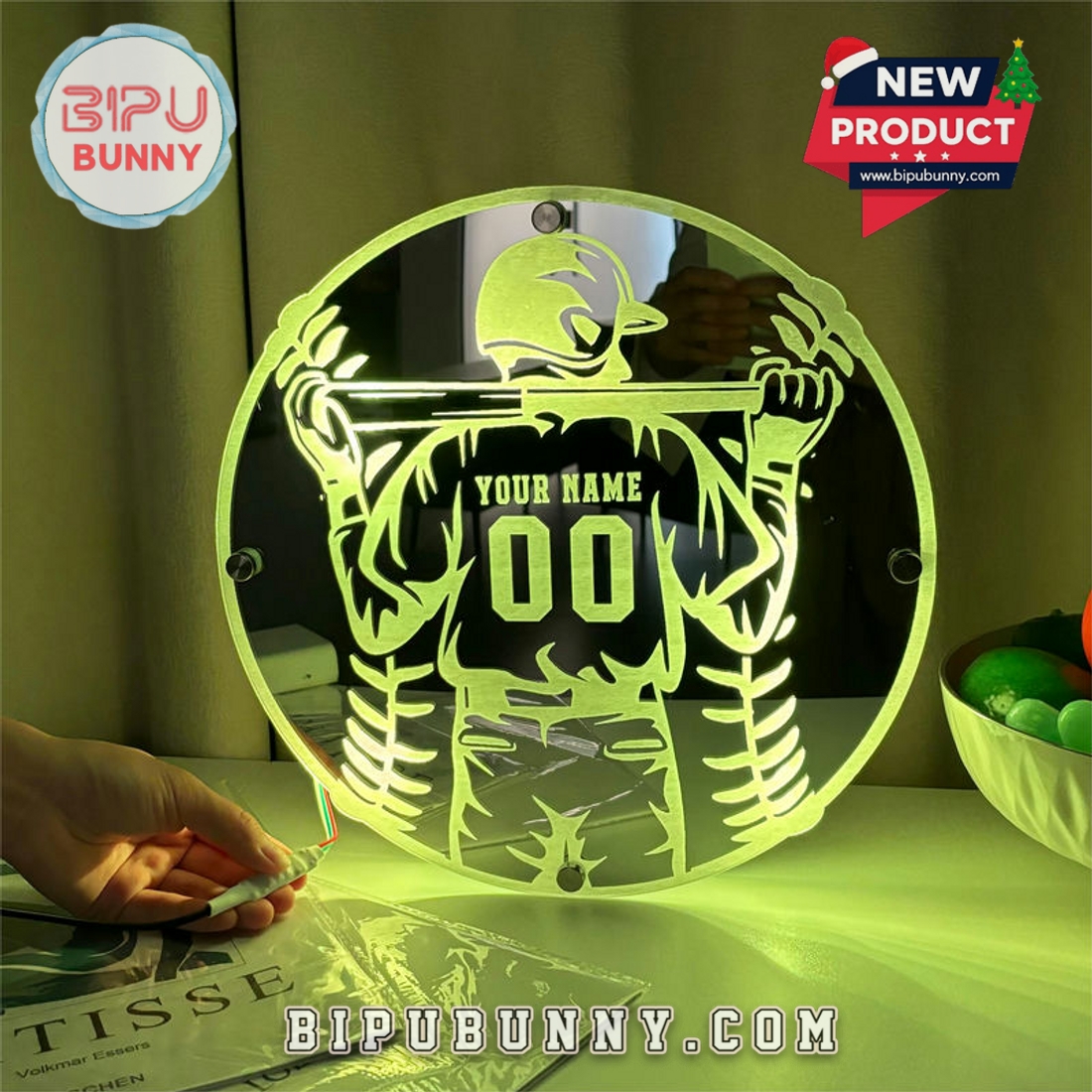 Baseball Mirror Lamp Cool Gift For Father’s Day Baseball Mirror Lamp Cool Gift For Father’s Day