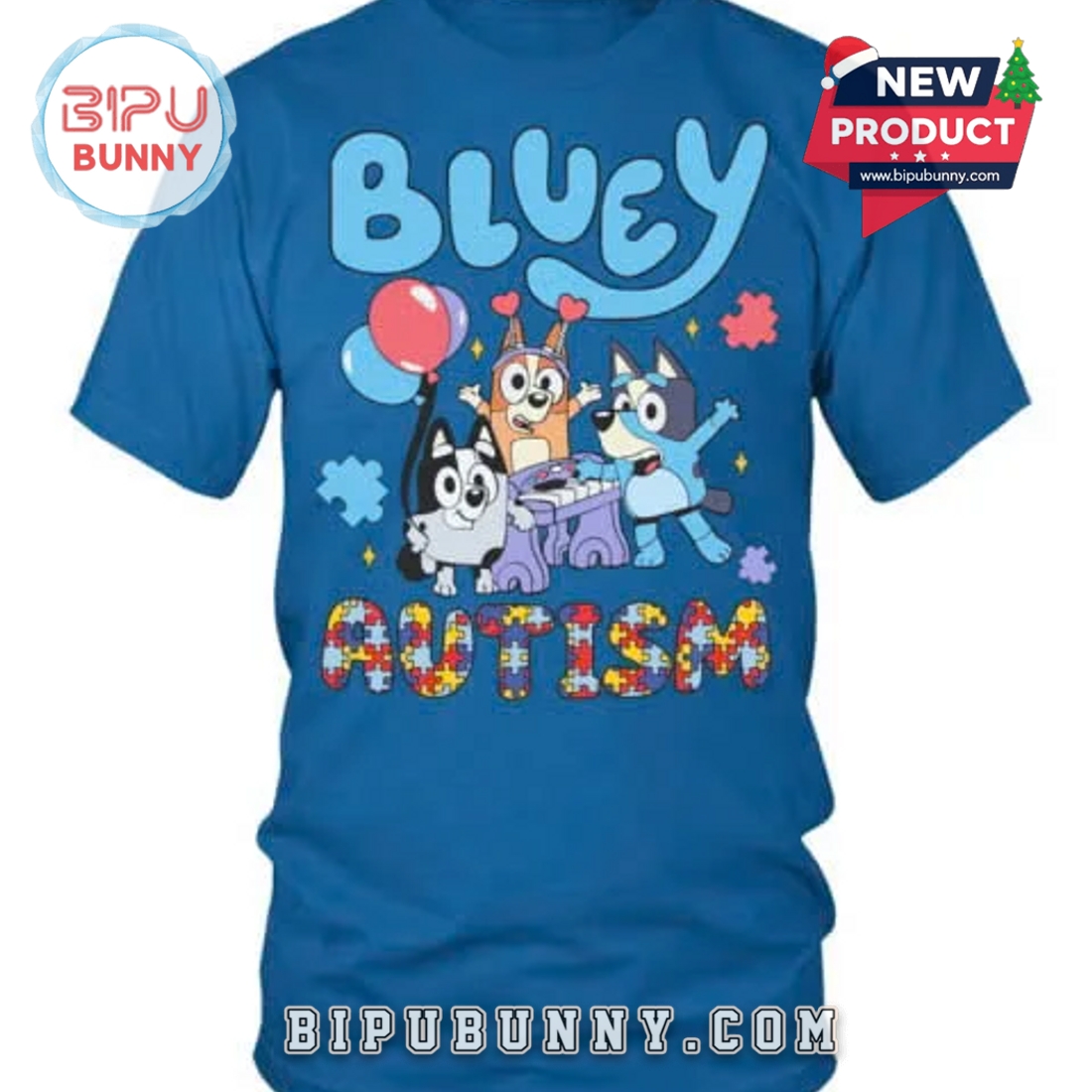 Bluey Autism Awareness Accept Understand Love T-Shirt Bluey Autism Awareness Accept Understand Love T-Shirt