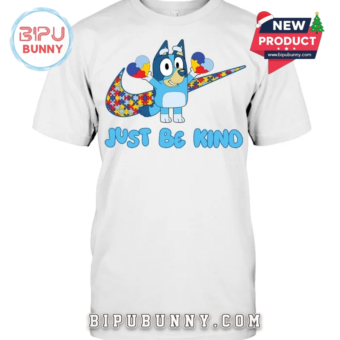 Bluey Just Be Kind Autism Awareness Unisex T-Shirt Bluey Just Be Kind Autism Awareness Unisex T-Shirt