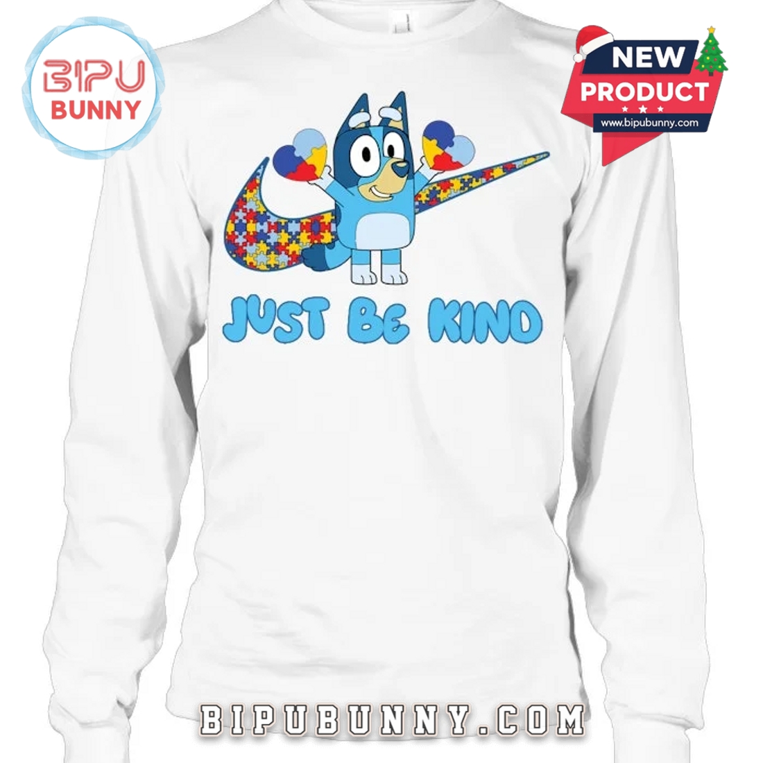 Bluey Just Be Kind Autism Awareness Unisex T-Shirt Bluey Just Be Kind Autism Awareness Unisex T-Shirt