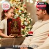Child presenting a Bret Michaels Advent Calendar to a smiling dad in a cozy Christmas setting!