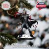 Christmas tree ornament of Bring Me The Horizon frontman with winter-themed background and dramatic pose!