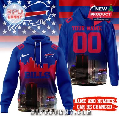 Buffalo Bills Custom NFL Skyline Hoodie 2025