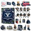 All BYU Advent Calendar 2025 ornaments shown together, featuring sports miniatures, stadium models, and holiday decorations!