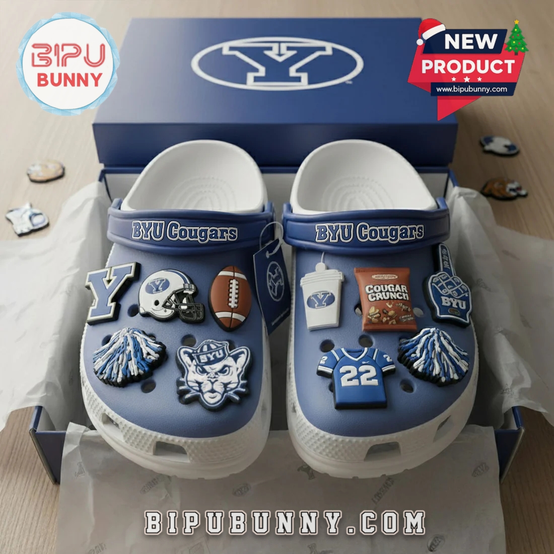 BYU Cougars Football Crocs Clogs BYU Cougars Football Crocs Clogs