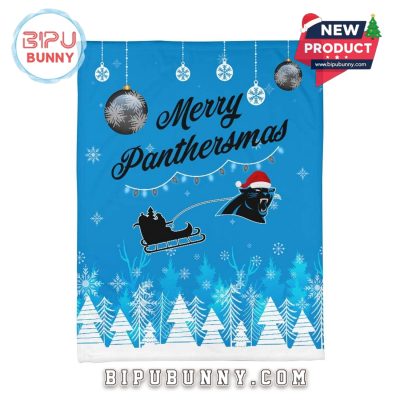 Carolina Panthers 2025 Christmas Fleece Blanket