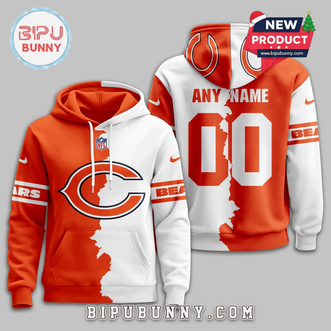 Chicago Bears 2025 Victory Split Hoodie Chicago Bears 2025 Victory Split Hoodie
