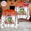 Front and back of Chicago Bears Grinch Ugly Christmas Sweater showing holiday design and team spirit.