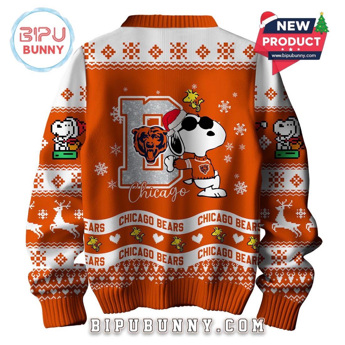 Chicago Bears NFL Peanuts Snoopy Ugly Sweater 2025 Chicago Bears NFL Peanuts Snoopy Ugly Sweater 2025
