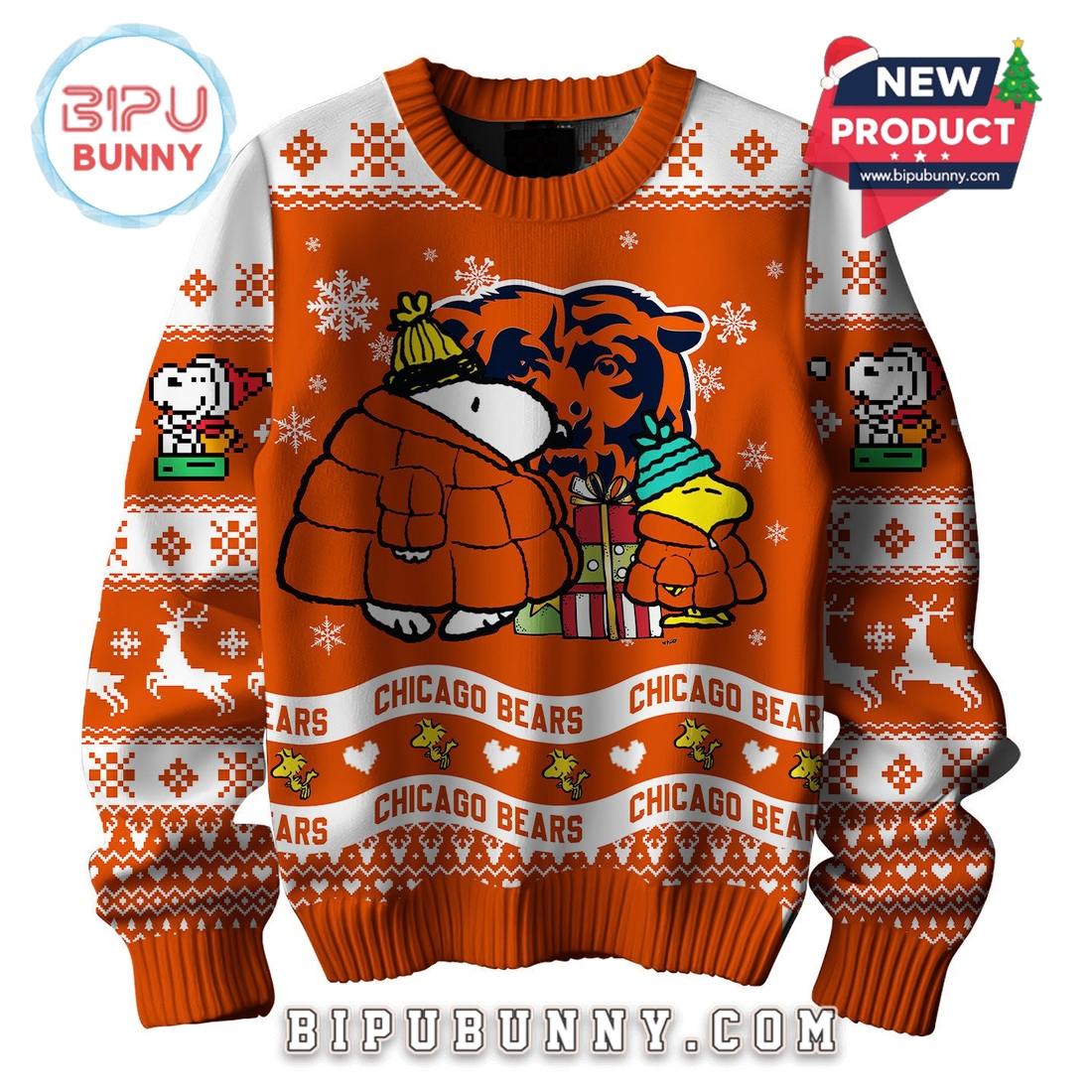 Chicago Bears NFL Peanuts Snoopy Ugly Sweater 2025 Chicago Bears NFL Peanuts Snoopy Ugly Sweater 2025