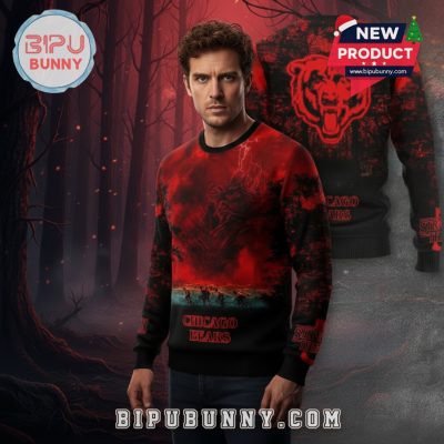 Chicago Bears x Stranger Things Ugly Sweater 2025