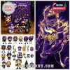 A festive Minnesota Vikings advent calendar package with collectible mini figures and ornaments representing team spirit, perfect for decorating or gifting during Christmas!