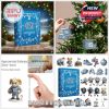 UNC Tar Heels advent calendar box with lights, snowflakes, and stadium background under holiday decor!
