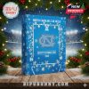 UNC holiday advent calendar box with snow, pine, lights, and team spirit on display!