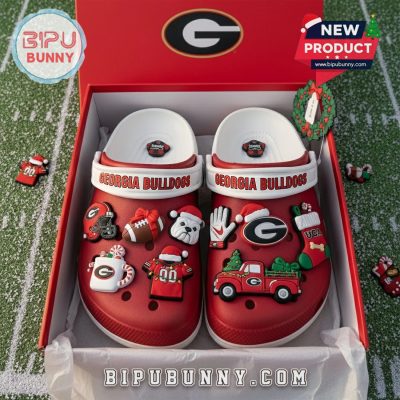 Christmas Georgia Bulldogs Football Crocs Clogs