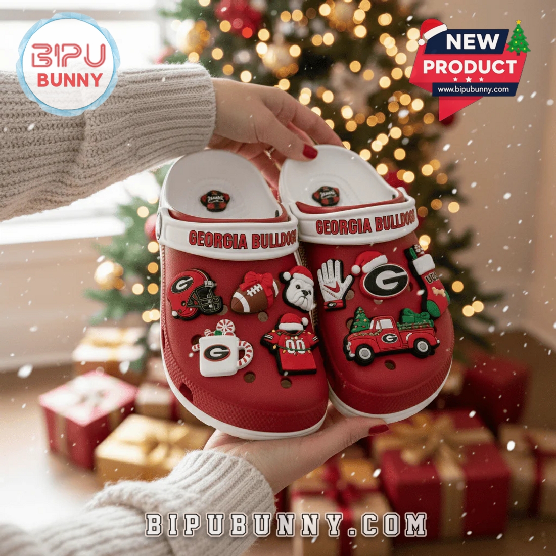 Christmas Georgia Bulldogs Football Crocs Clogs Christmas Georgia Bulldogs Football Crocs Clogs