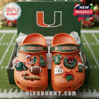 Christmas Miami Hurricanes Crocs Clogs 2025