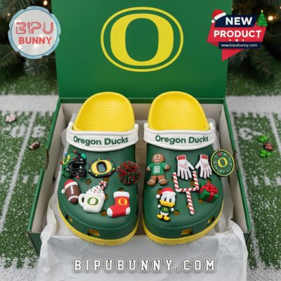 Christmas Oregon Ducks Football Crocs 2025