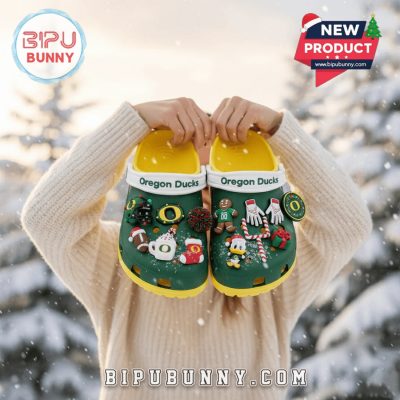 Christmas Oregon Ducks Football Crocs 2025