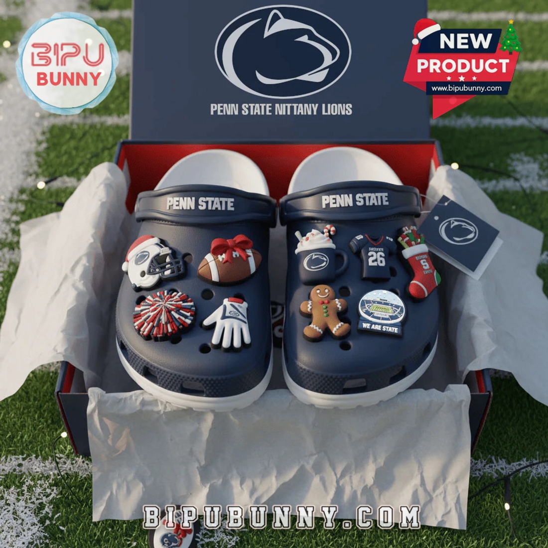 Christmas Penn State Nittany Lions Football Crocs 2025 Christmas Penn State Nittany Lions Football Crocs 2025