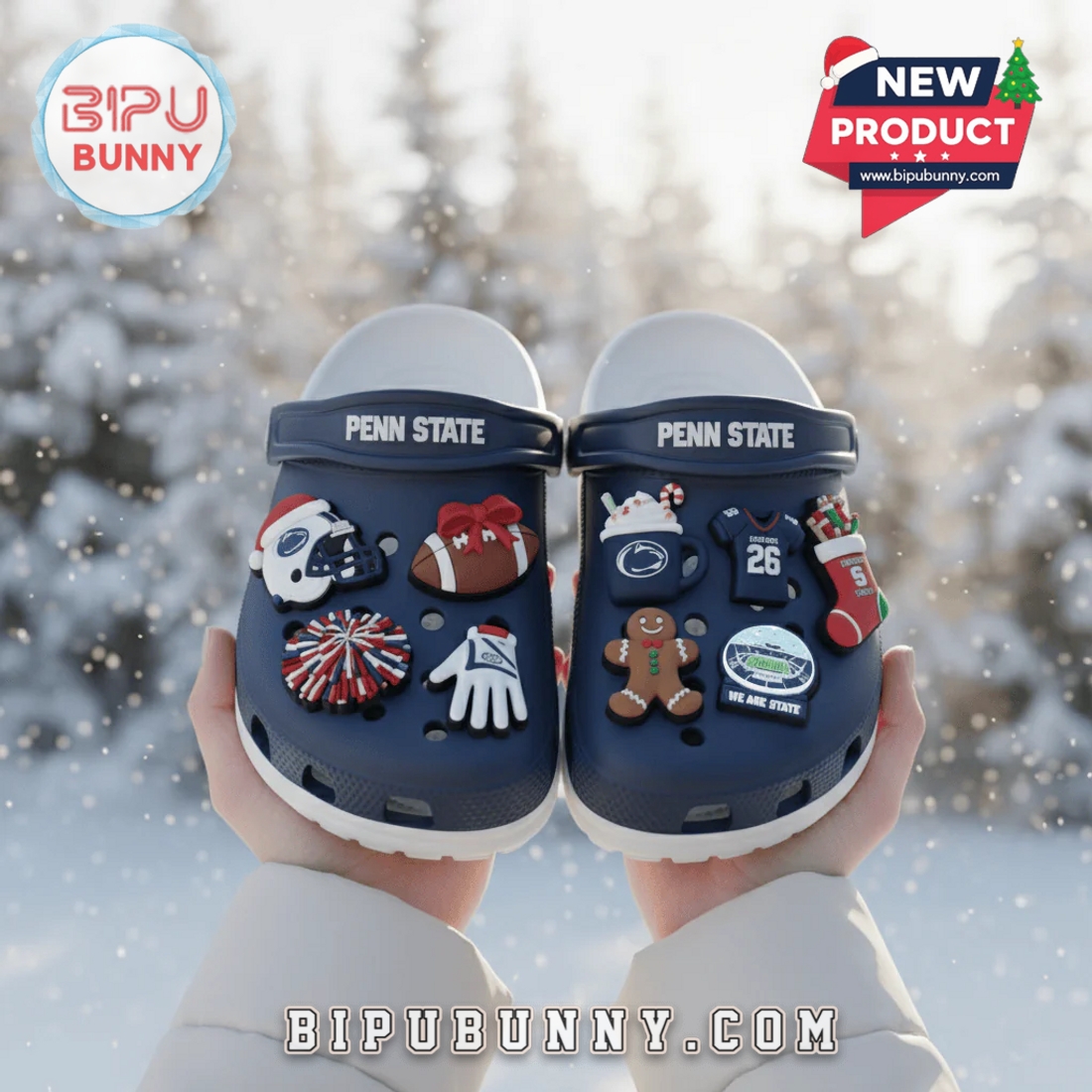 Christmas Penn State Nittany Lions Football Crocs 2025 Christmas Penn State Nittany Lions Football Crocs 2025