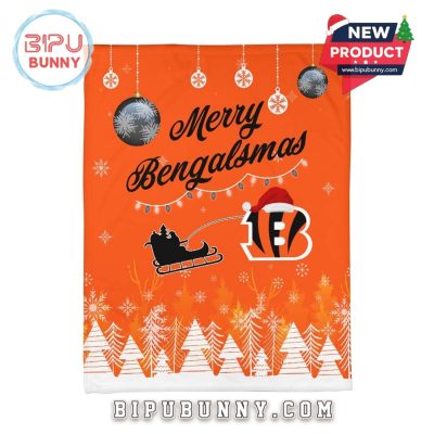 Cincinnati Bengals 2025 Christmas Fleece Blanket