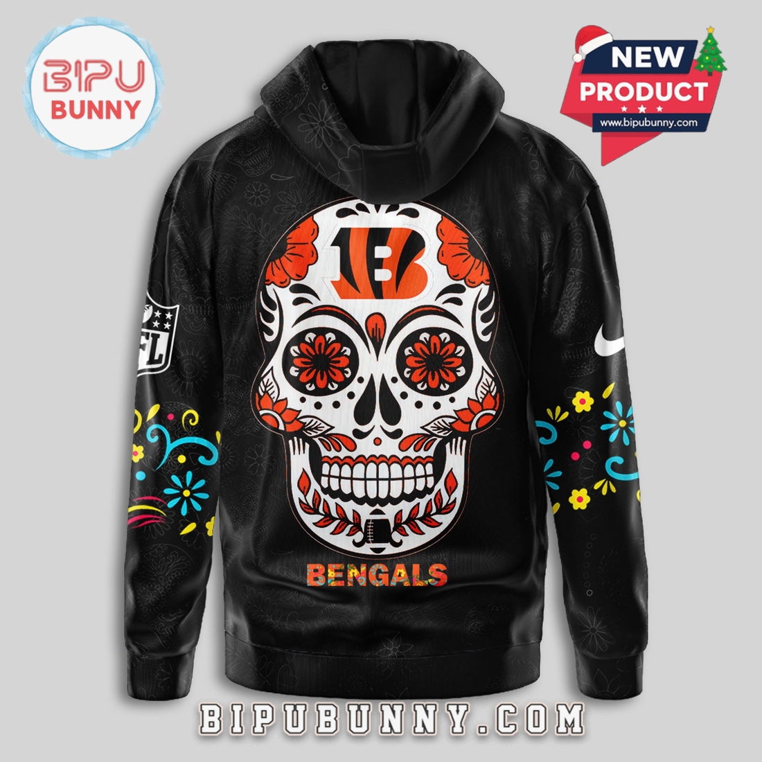 Cincinnati Bengals NFL Dia de los Muertos Limited Editions Hoodie Cincinnati Bengals NFL Dia de los Muertos Limited Editions Hoodie