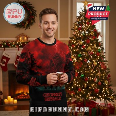 Cincinnati Bengals x Stranger Things Ugly Sweater 2025